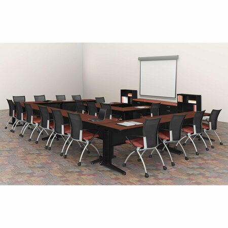 FUSION Rectangle Tables > Training Tables > Fusion Training Tables, 84 X 24 X 29, Wood|Metal Top, Cherry MFTT8424CH